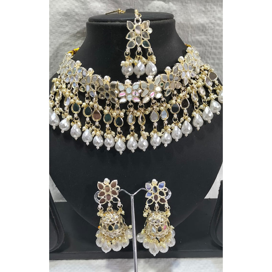 Rose Gold Plated Layered Choker Necklace for Bridal Wear | Bridal Jewellery India