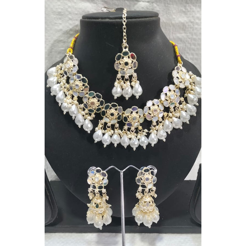 Glamorous Rose Gold Plated Choker Necklace | Bridal Jewellery India