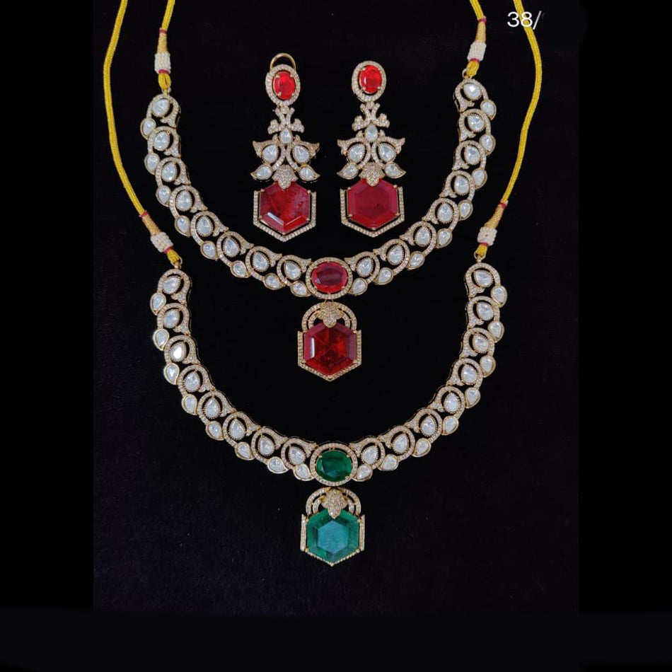 Kundan Choker Necklace in White Gold Plated | Bridal Jewellery India