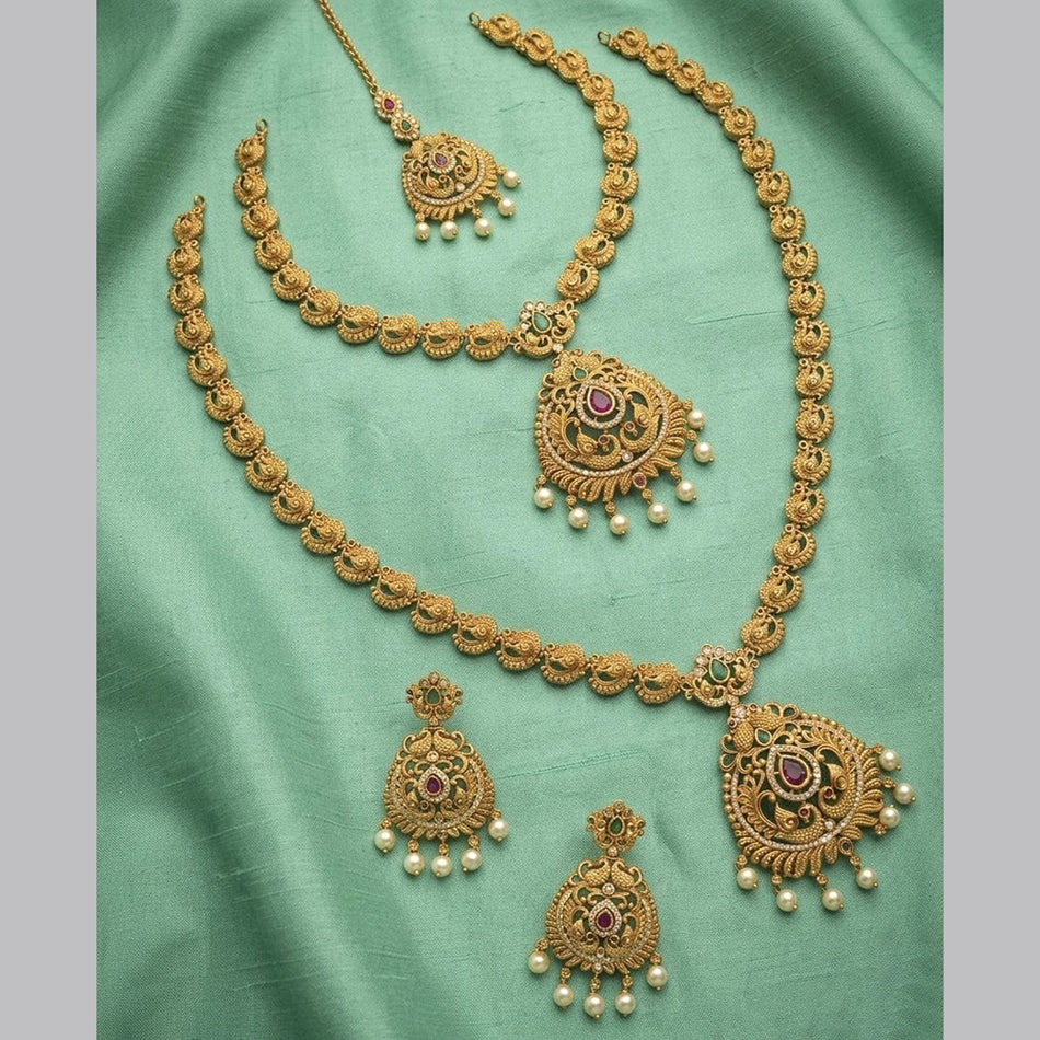 Pota Stone Choker Necklace in Rose Gold Plated | Bridal Jewellery India