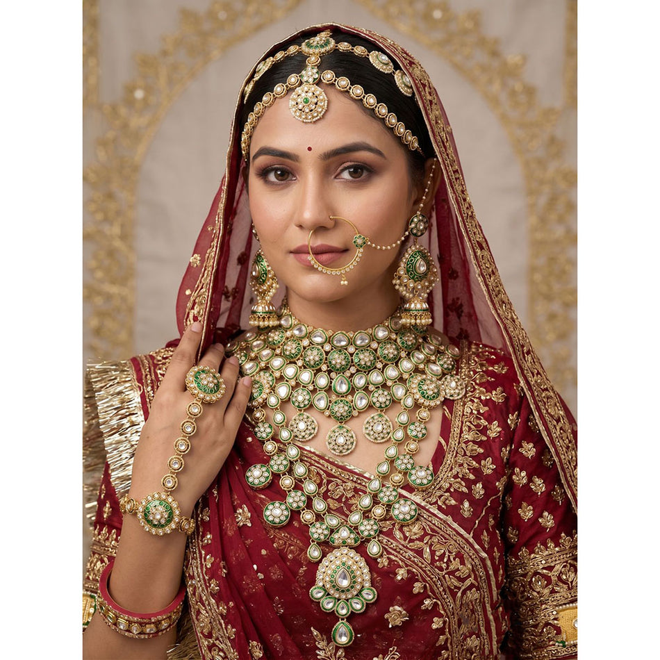 Kundan Necklace in Silver for Bridal | Bridal Jewellery India