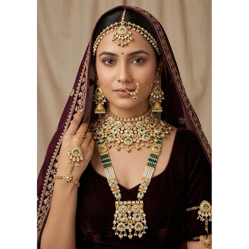 Kundan Choker Necklace in Gold Plated | Bridal Jewellery India