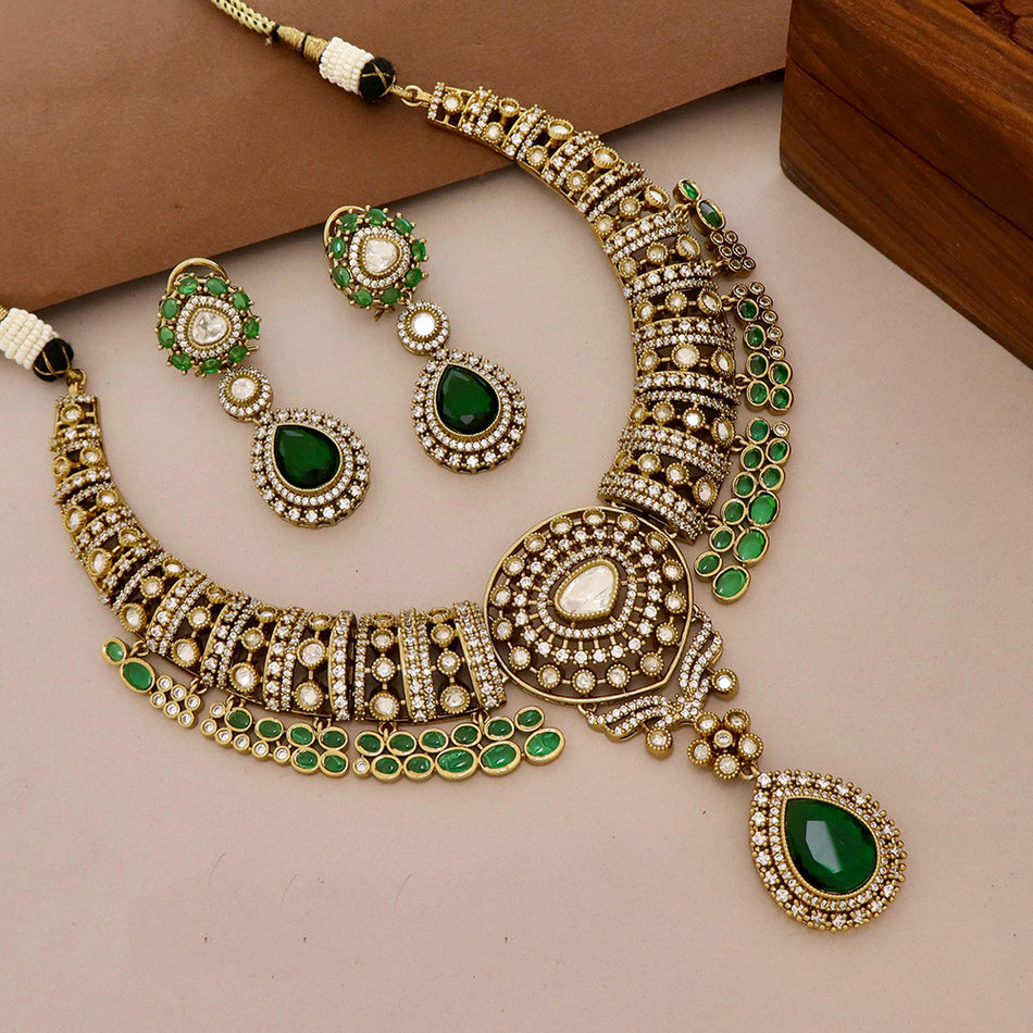 Kundan Choker Necklace in Gold Plated   Silver | Bridal Jewellery India