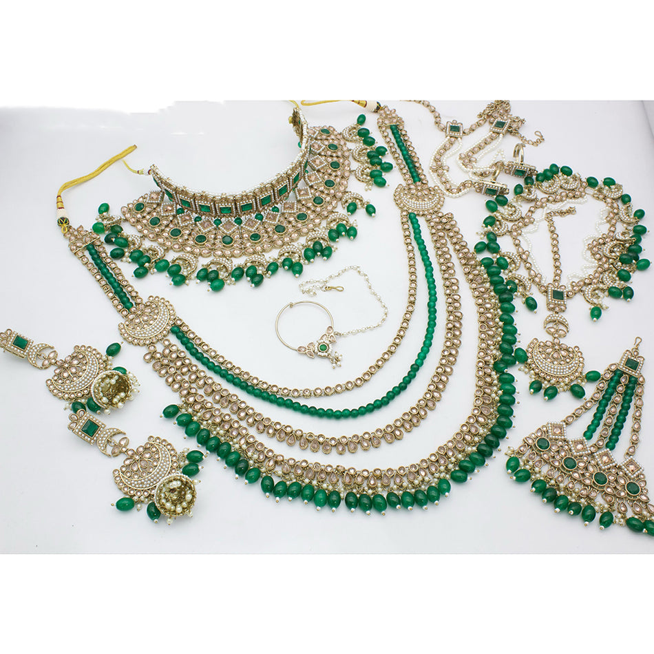 Kundan Necklace in Gold Plated for Bridal Wear | Bridal Jewellery India