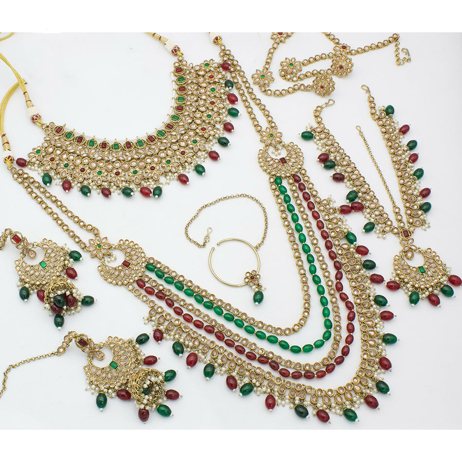 Kundan Choker Necklace in Sterling Silver | Bridal Jewellery India