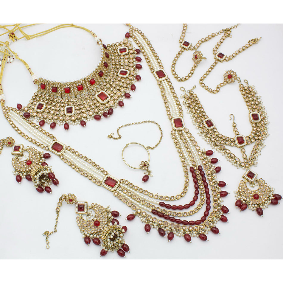 Kundan Choker Necklace in Sterling Silver | Bridal Jewellery India