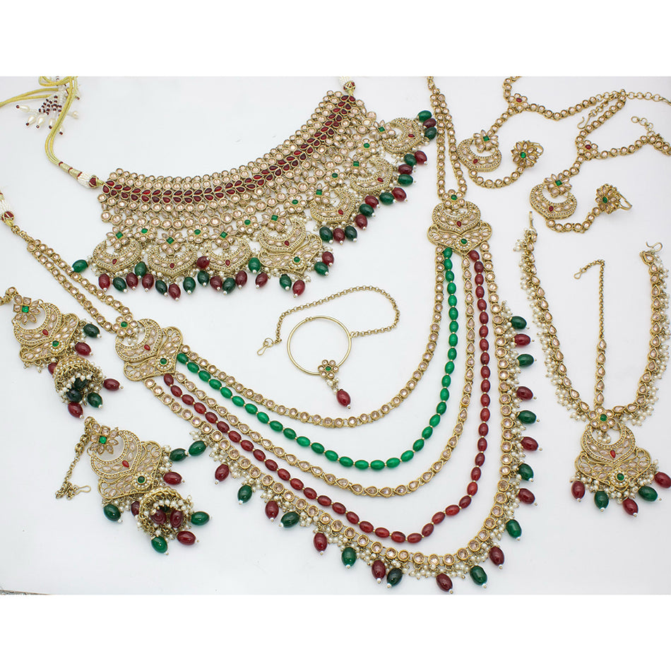Kundan Choker Necklace in Gold Plated for Bridal Wear | Bridal Jewellery India