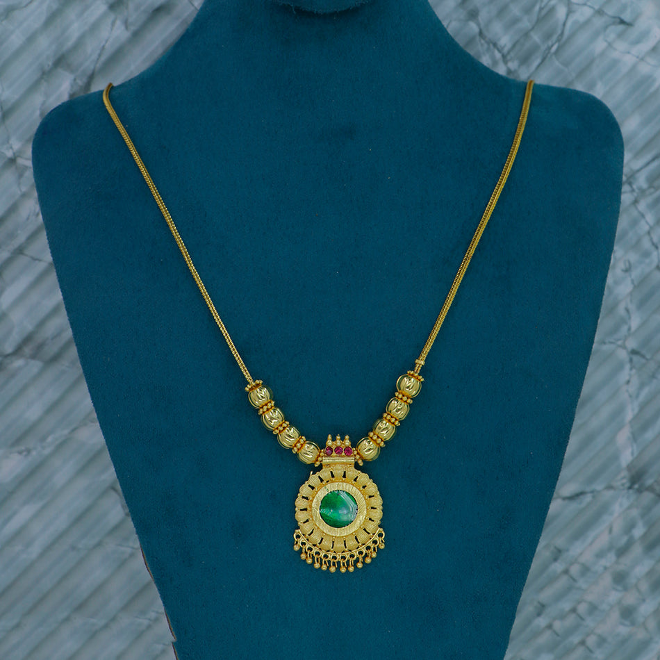 Gold Plated Austrian Stone and Pota Pearl Necklace Set | Bridal Jewellery India