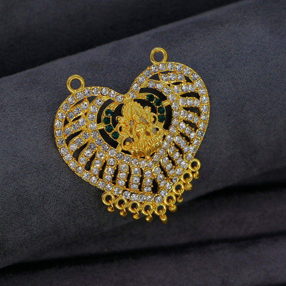 Dye Gold Plated Temple Pendant for Women | Bridal Jewellery India