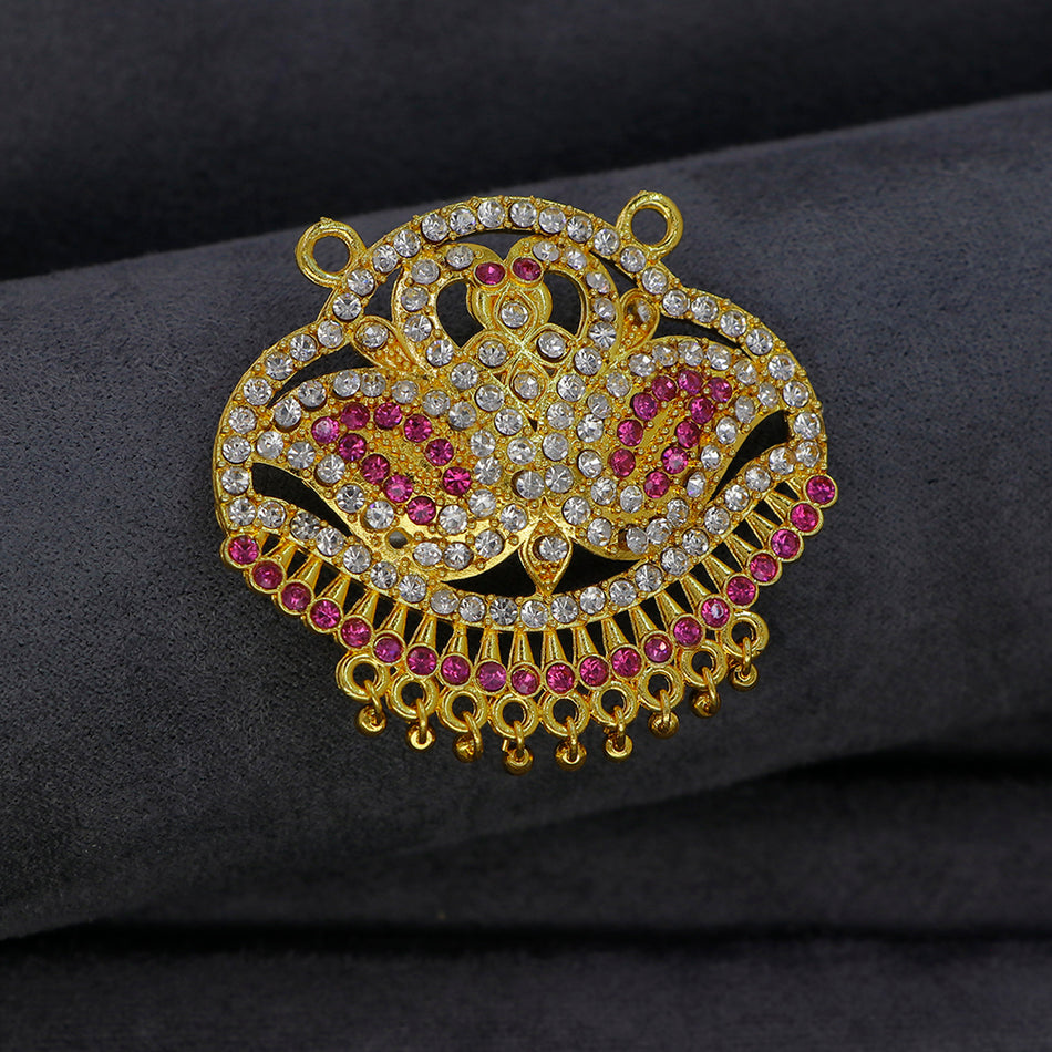 Gold Plated Pendant in Elegant Style | Bridal Jewellery India