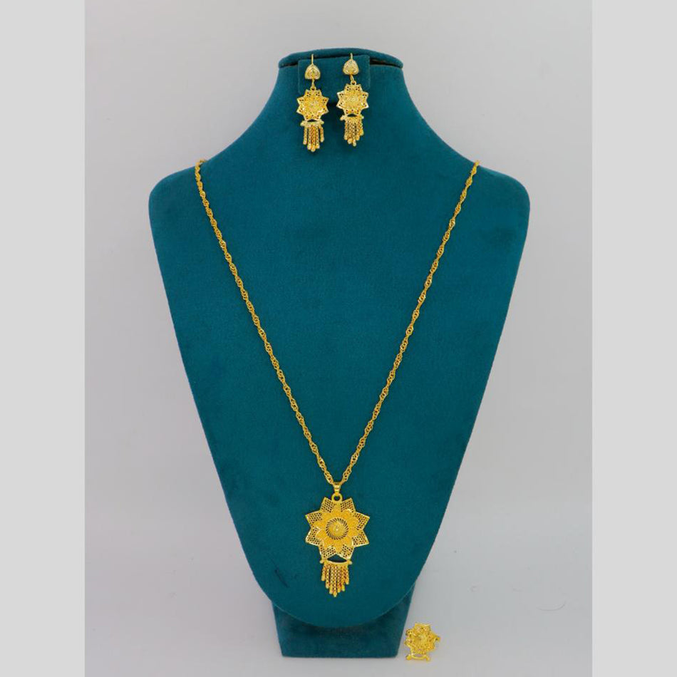 Gold Plated Chain Pendants | Bridal Jewellery India