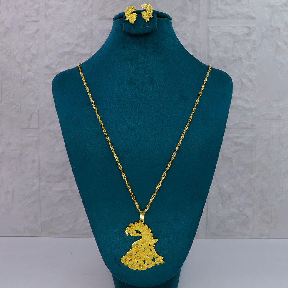 Gold Plated Chain Pendant Set for Men | Bridal Jewellery India