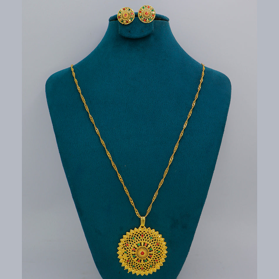 Meenakari Chain Pendants in Gold Tone for Occasion Necklace | Bridal Jewellery India