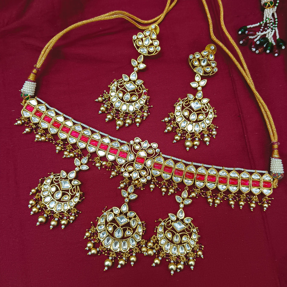 Kundan Necklace in 18K Gold Plated | Bridal Jewellery India