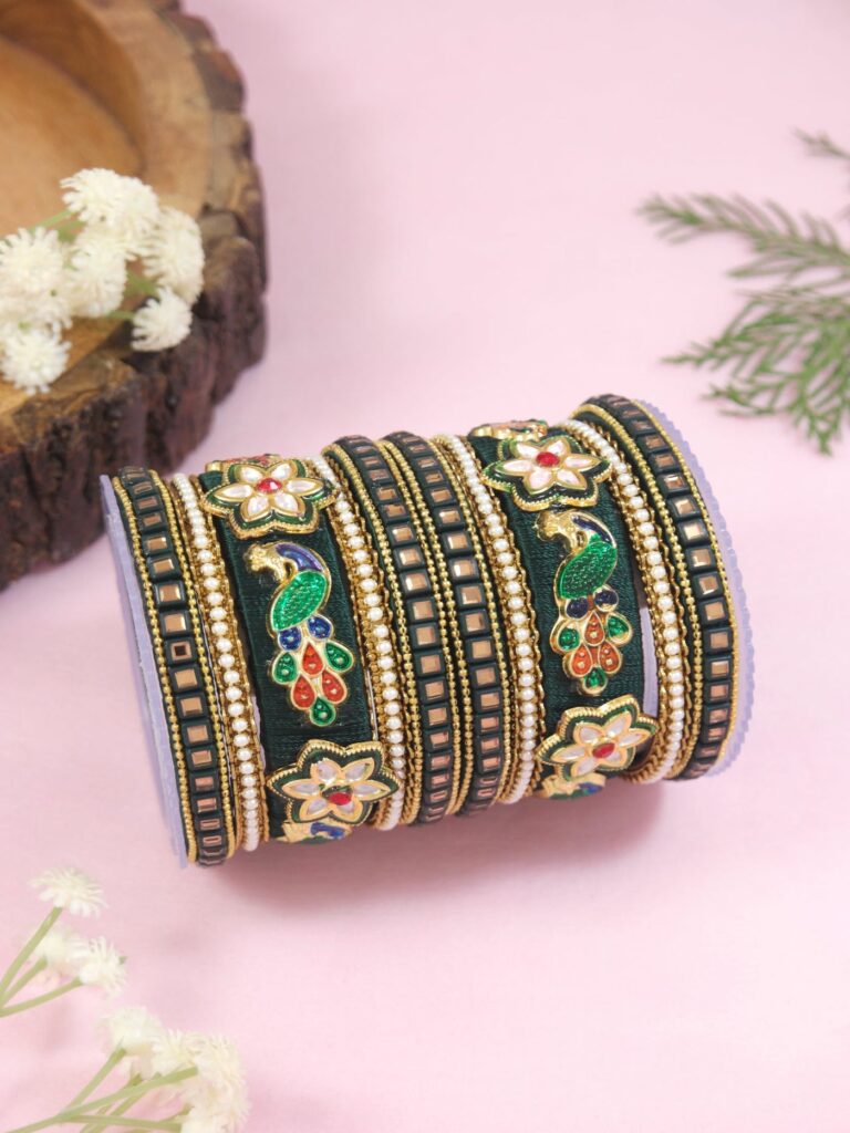 Meenakari Gold Plated Bangles for Bridal Wear | Bridal Jewellery India