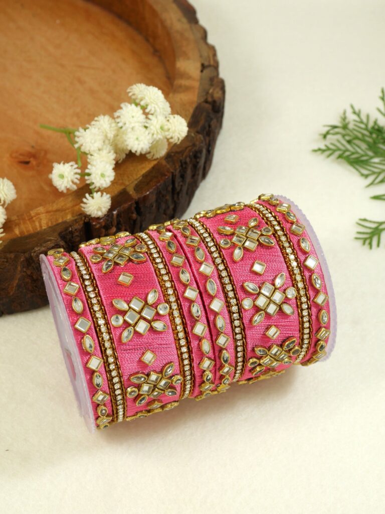 Gold Plated Bangle Set for Bridal Wear | Bridal Jewellery India