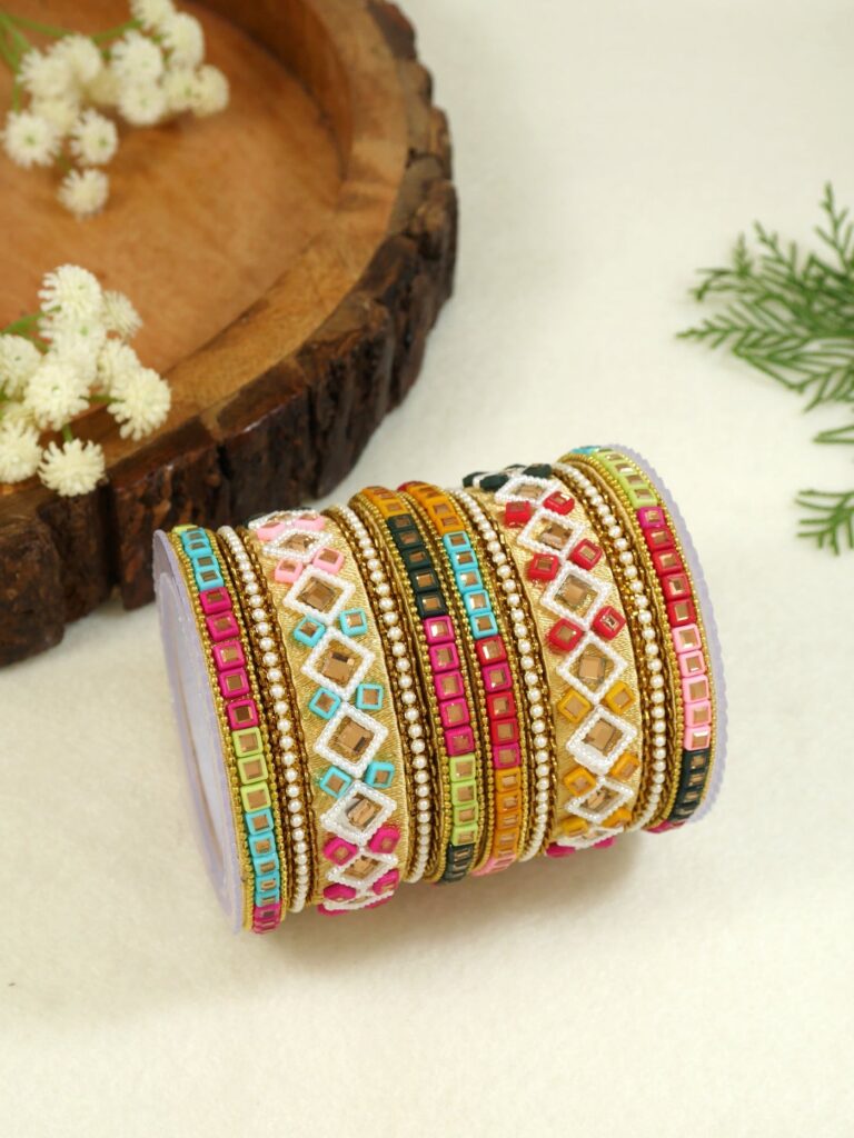 Gold Plated Chuda Bangle Set for Bridal | Bridal Jewellery India