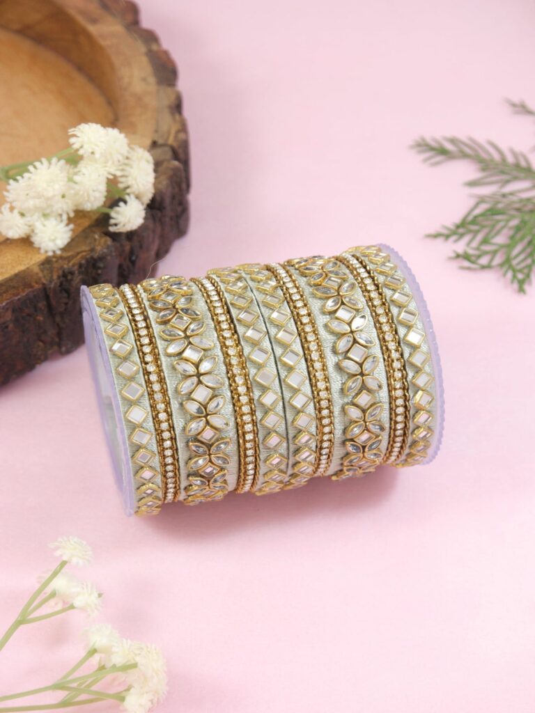 Gold Plated Bangle Set for Bridal Wear | Bridal Jewellery India