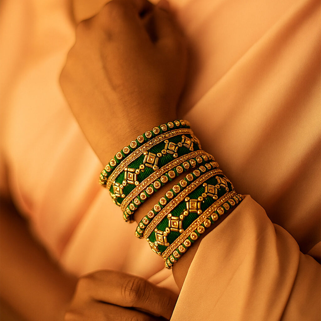 Gold Plated Chuda Bangle Set for Bridal | Bridal Jewellery India