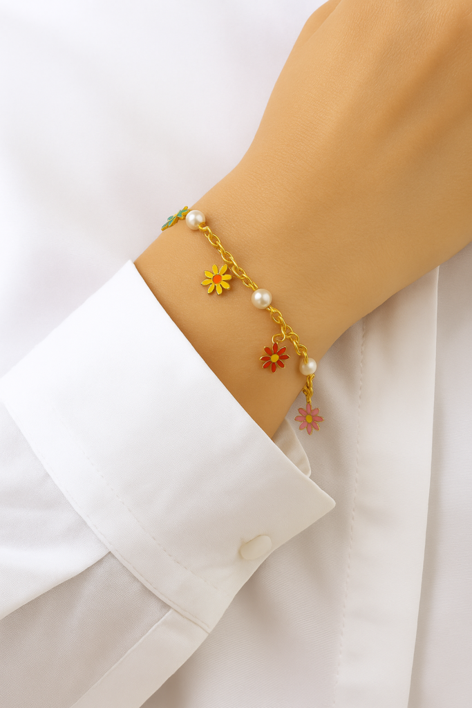 Pearl Gold Plated Bracelet for Women Occasion | Bridal Jewellery India