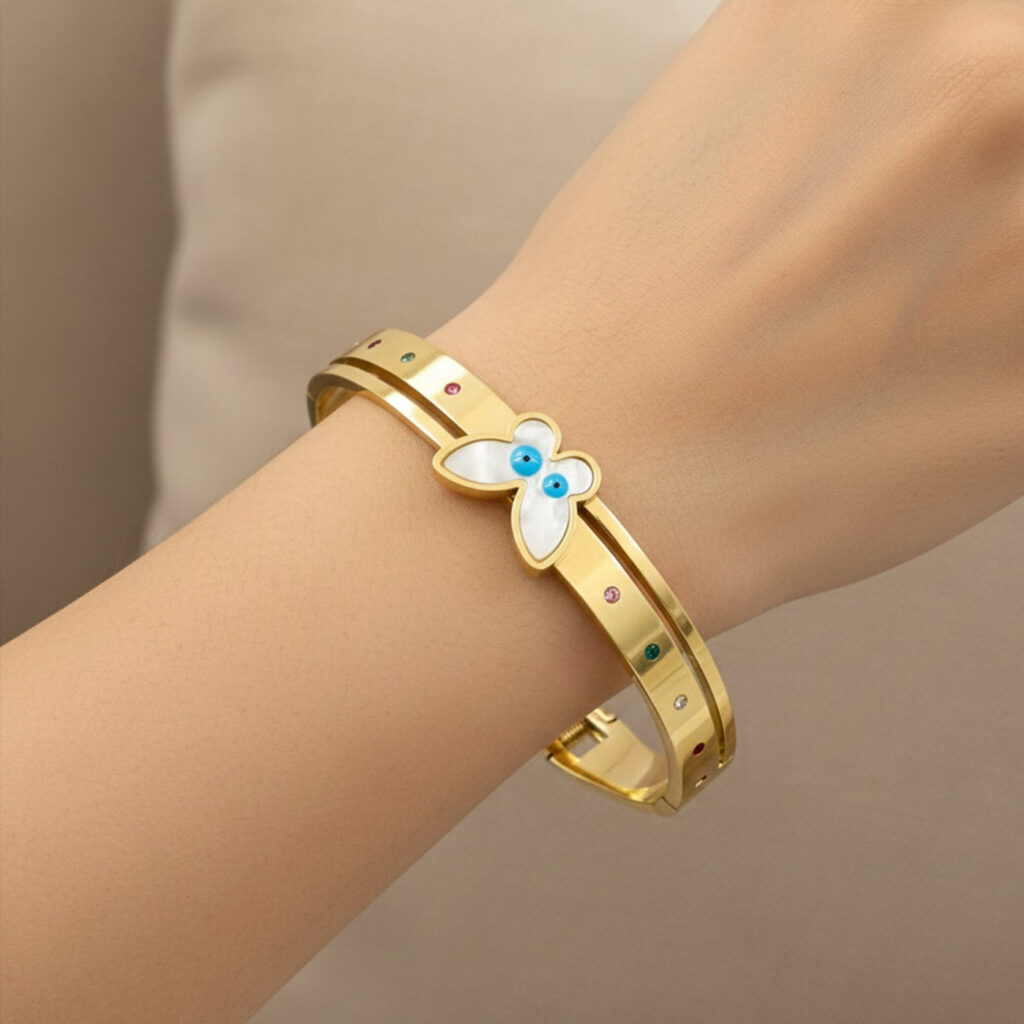 Gold Plated Butterfly Bracelet for Women Occasion | Bridal Jewellery India