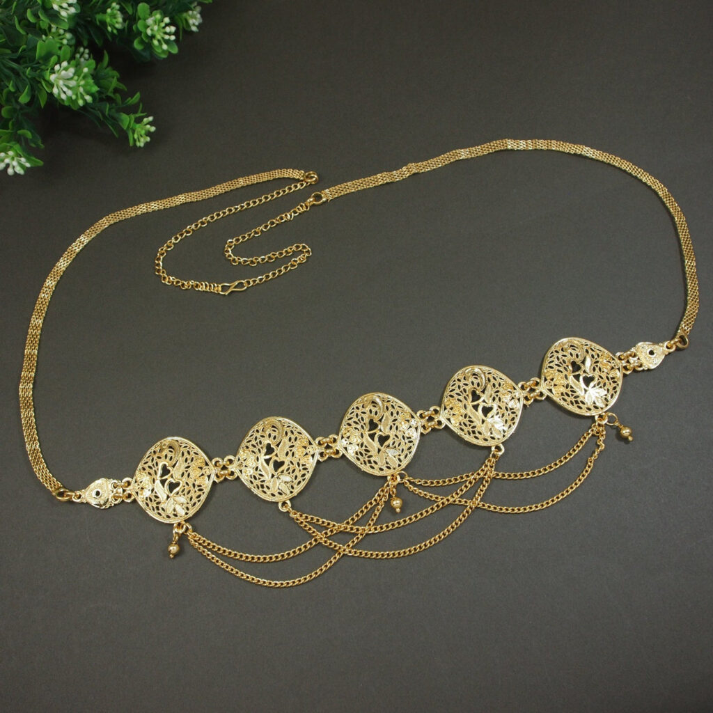 Layered Chain Bracelet in Gold Plated | Bridal Jewellery India
