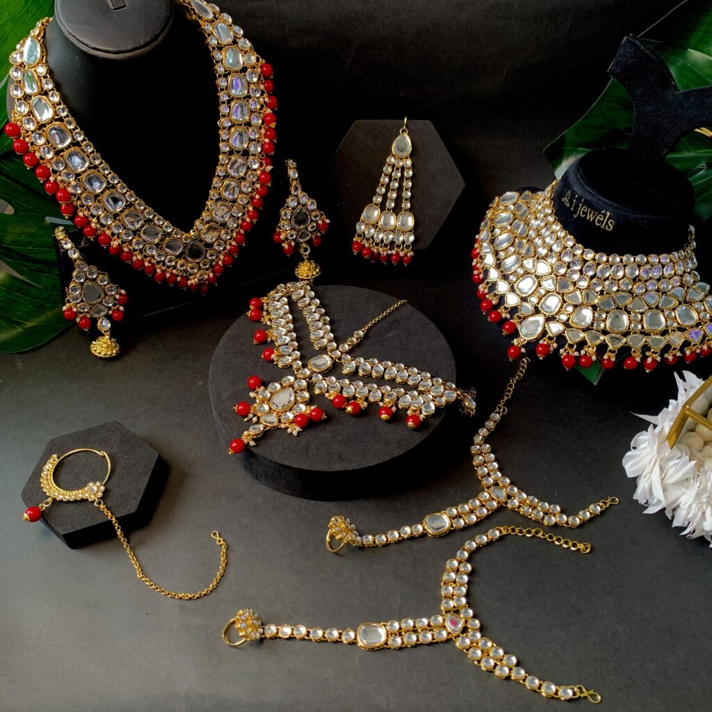 Kundan Choker Necklace in Gold Plated for Bridal Wear | Bridal Jewellery India