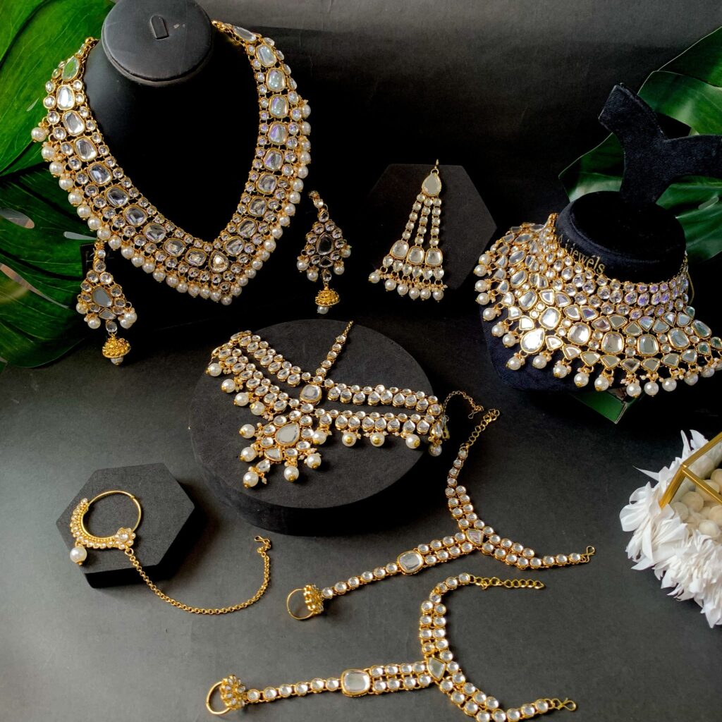 Traditional Gold Plated Kundan Bridal Set | Bridal Jewellery India
