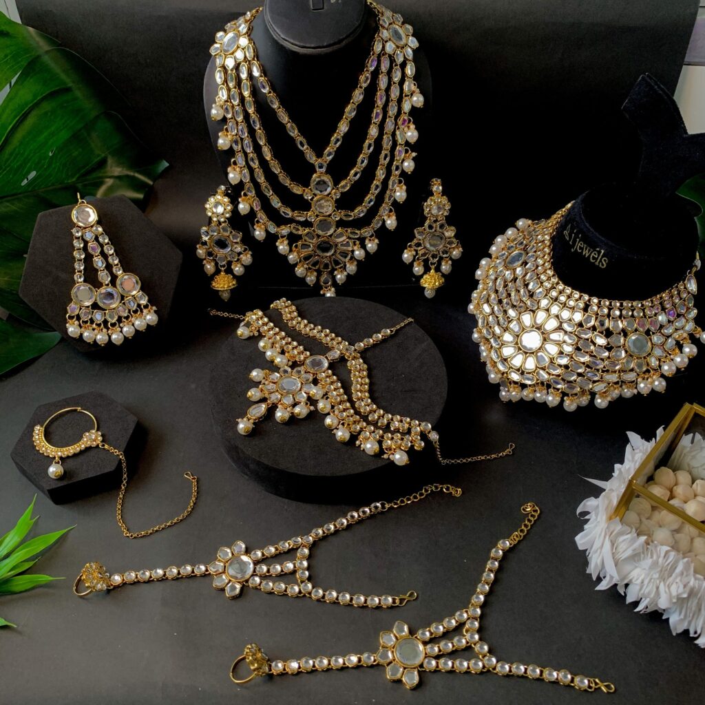 Kundan Choker Necklace in Gold Plated for Bridal Wear | Bridal Jewellery India
