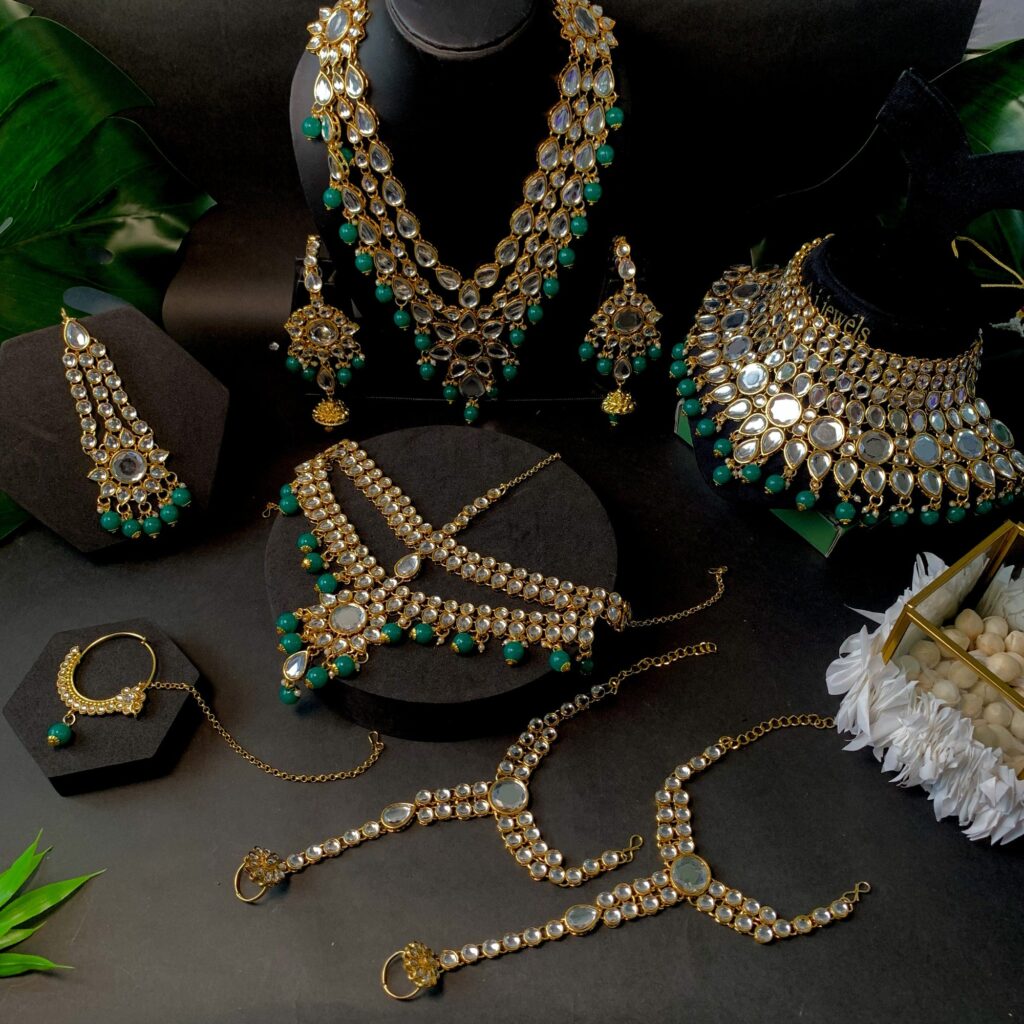 Kundan Choker Necklace in Gold Plated Silver | Bridal Jewellery India