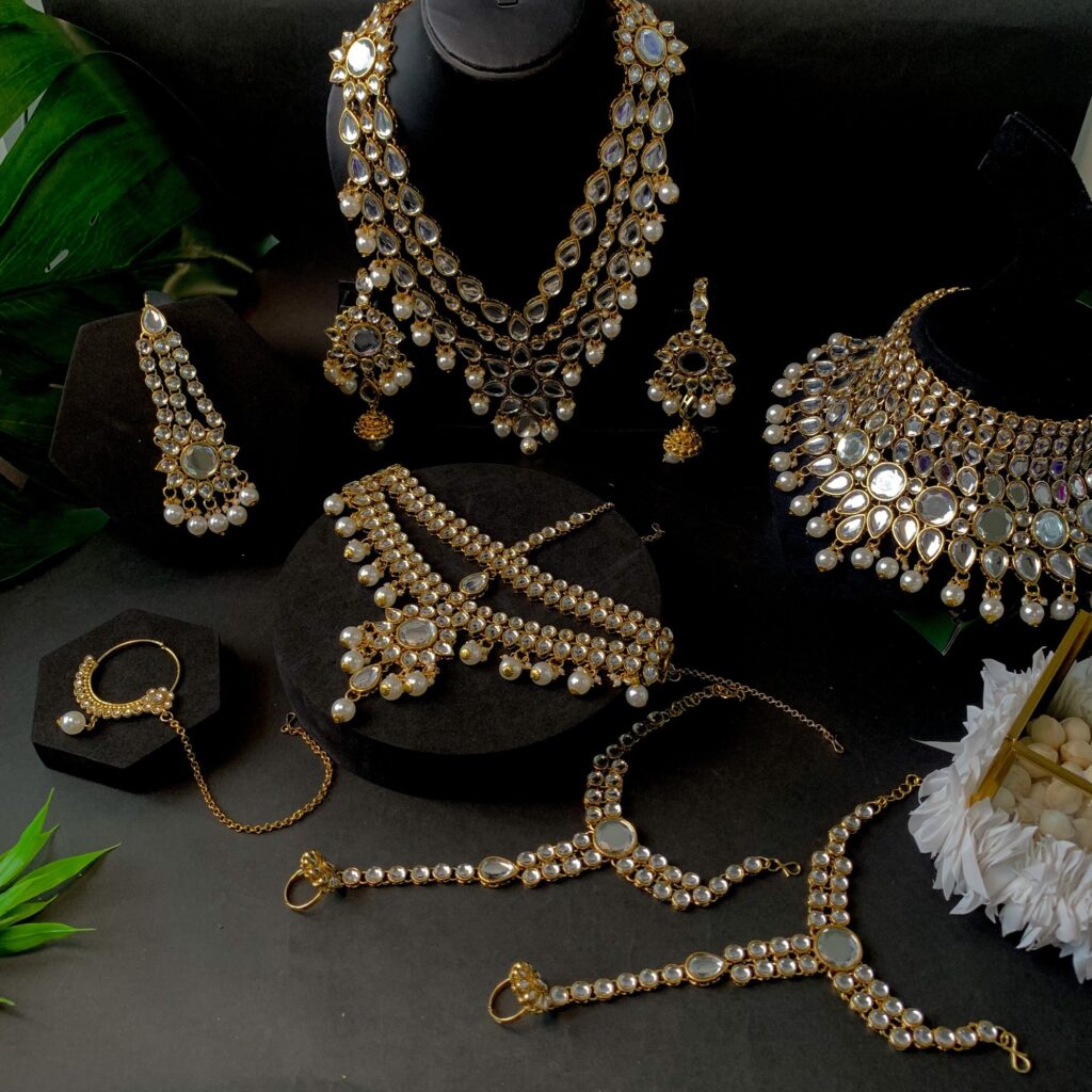 Traditional Gold Plated Kundan Bridal Set | Bridal Jewellery India