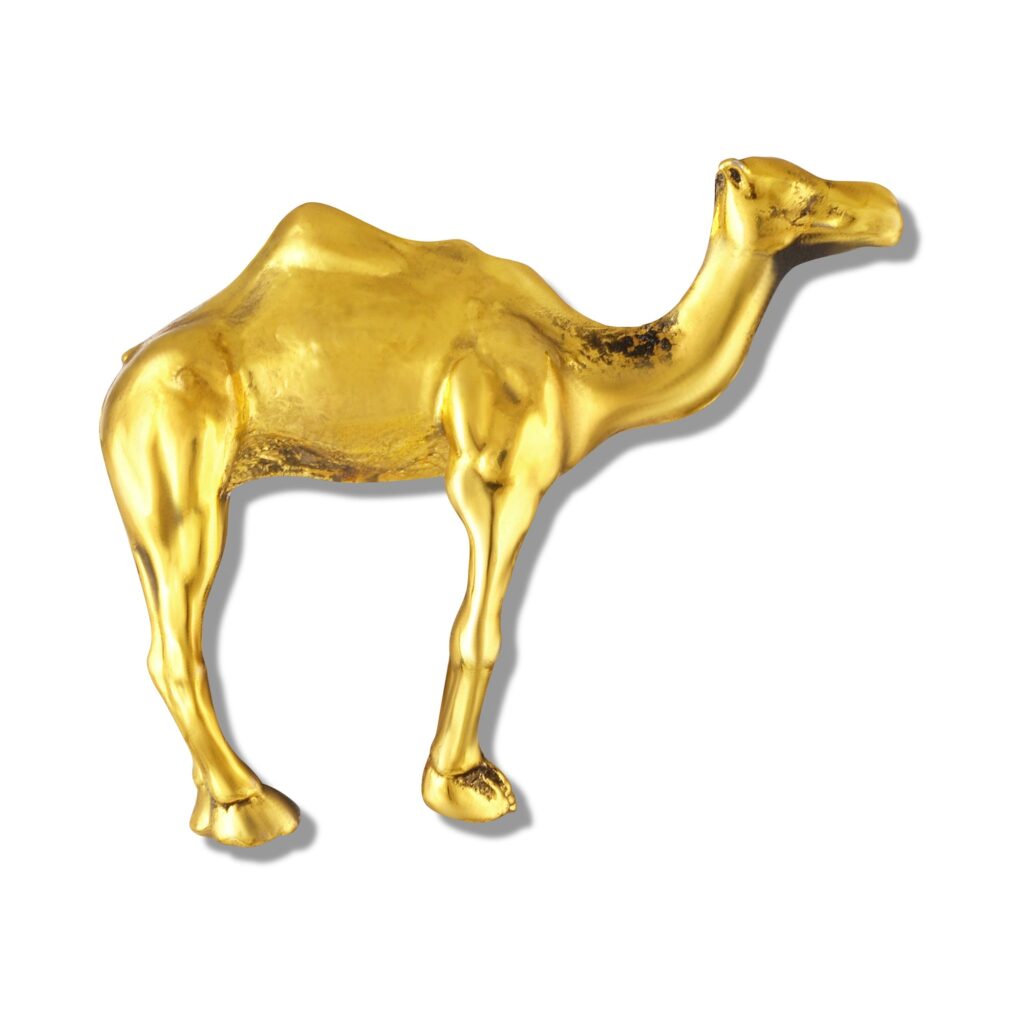 Camel Gold Plated Plating Lapel Pin for Blazer | Bridal Jewellery India