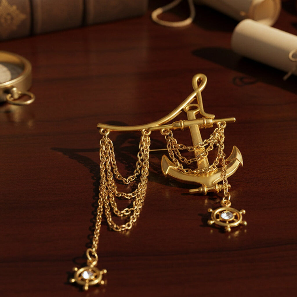 Layered Chain Bracelet in Gold Plated Kurta Sherwani for Men | Bridal Jewellery India