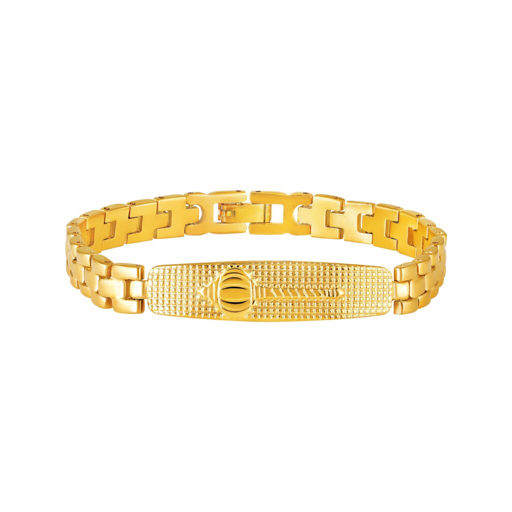 Gold Plated Hanuman Gada Bracelet for Men | Bridal Jewellery India