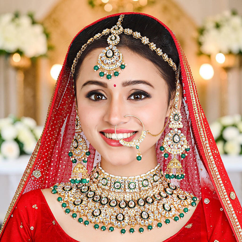 Kundan Necklace in Gold Plated | Bridal Jewellery India