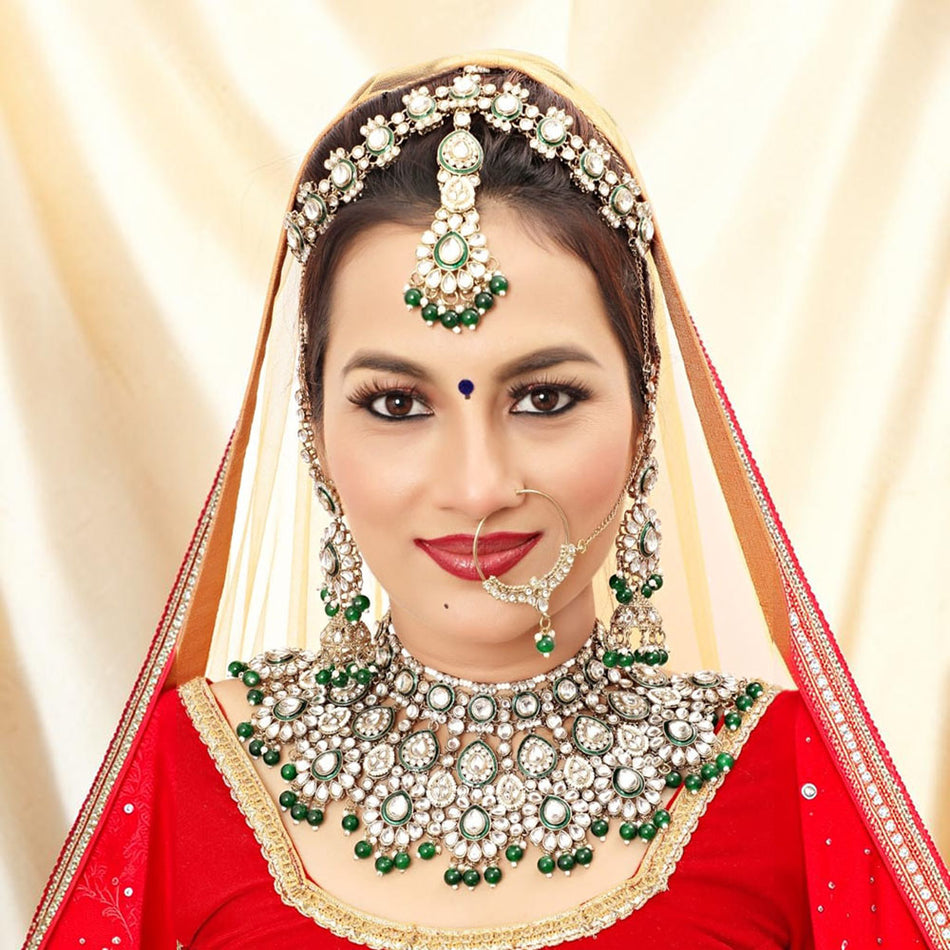 Kundan Choker Necklace in Gold Plated for Bridal Wear | Bridal Jewellery India
