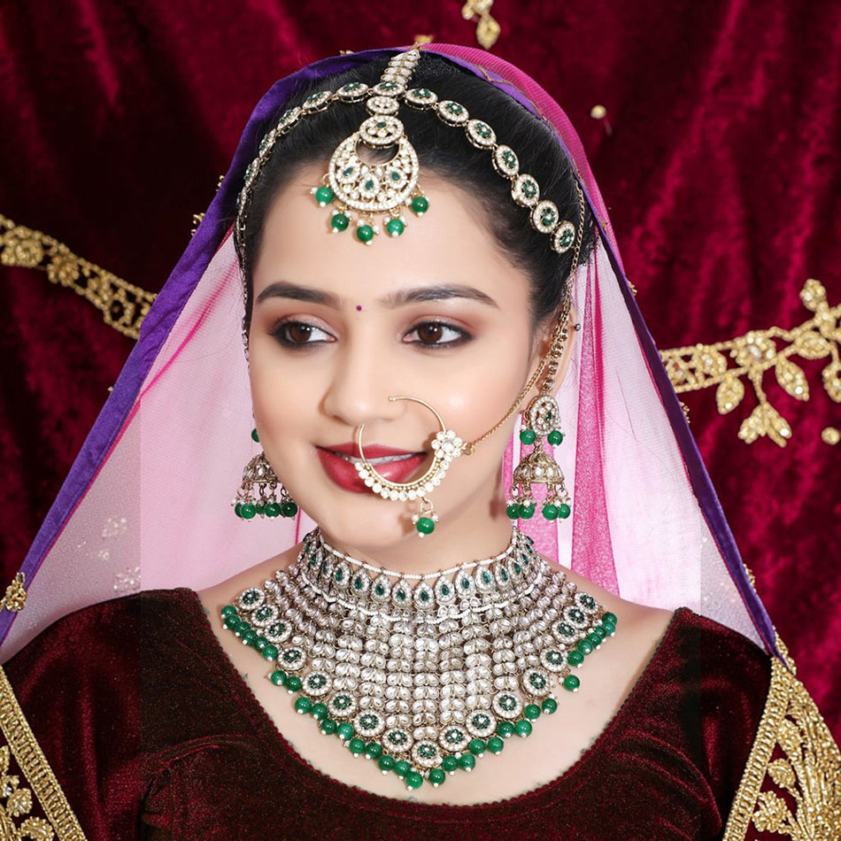 Kundan Choker Necklace in Gold Plated | Bridal Jewellery India