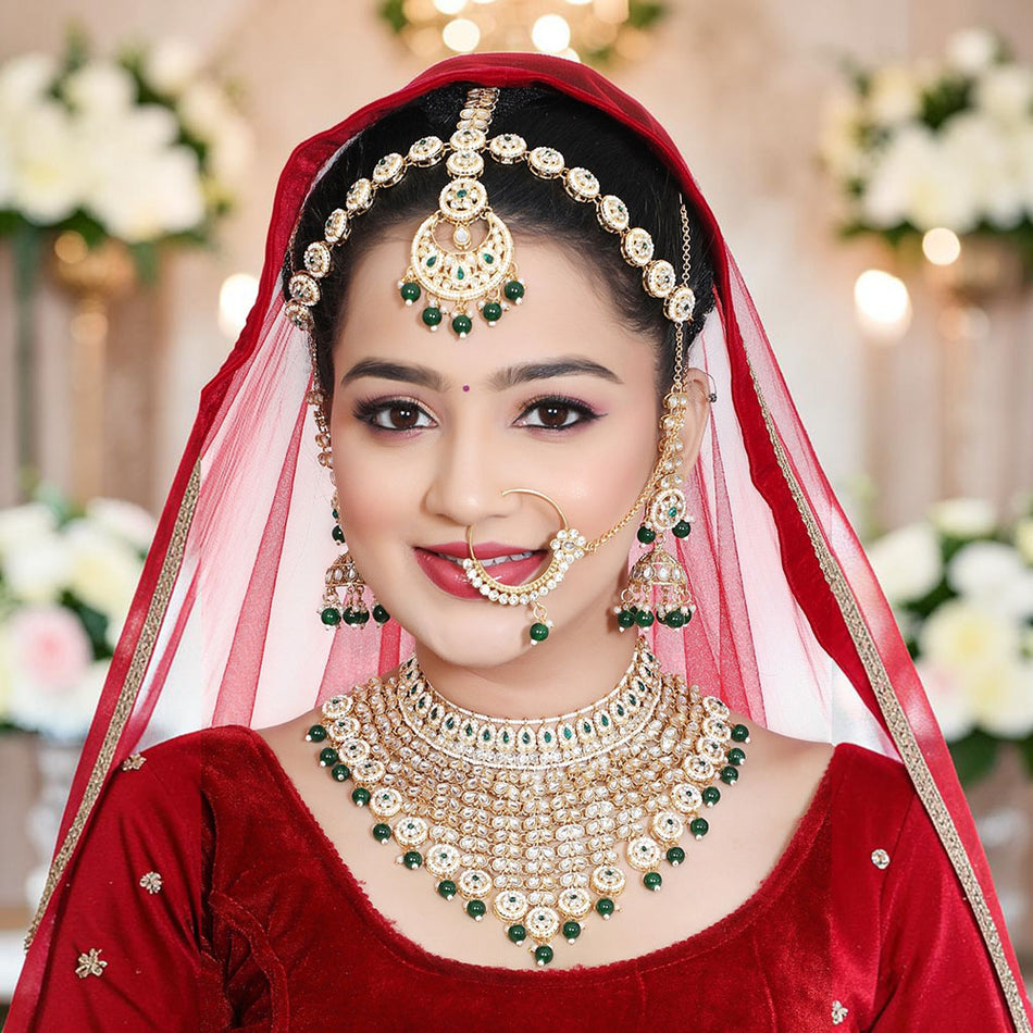 Kundan Choker Necklace in Gold Plated for Bridal Wear | Bridal Jewellery India