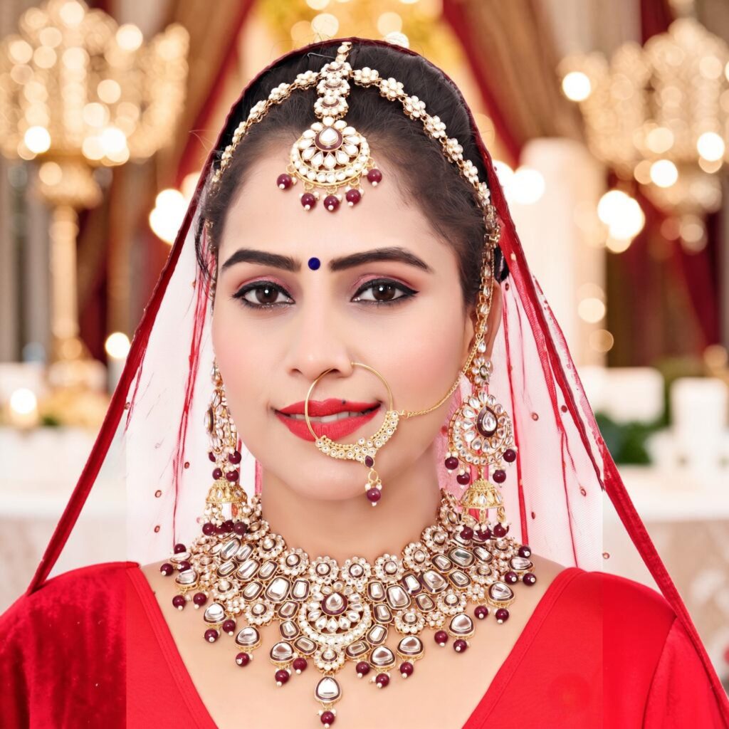 Royal Kundan Necklace in Gold Plated | Bridal Jewellery India