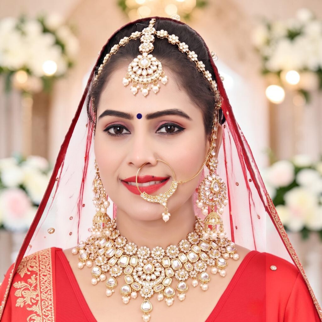 Kundan Choker Necklace in Gold Plated for Bridal | Bridal Jewellery India