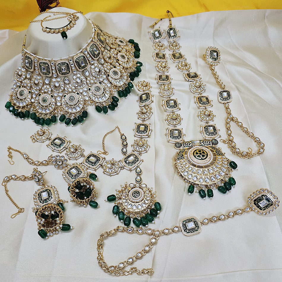 Kundan Choker Necklace in Gold Plated | Bridal Jewellery India