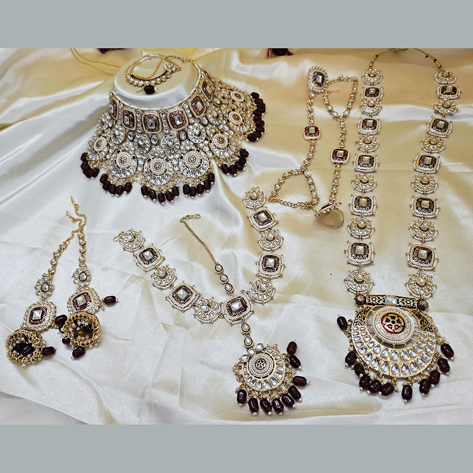 Kundan Choker Necklace in Gold Plated | Bridal Jewellery India