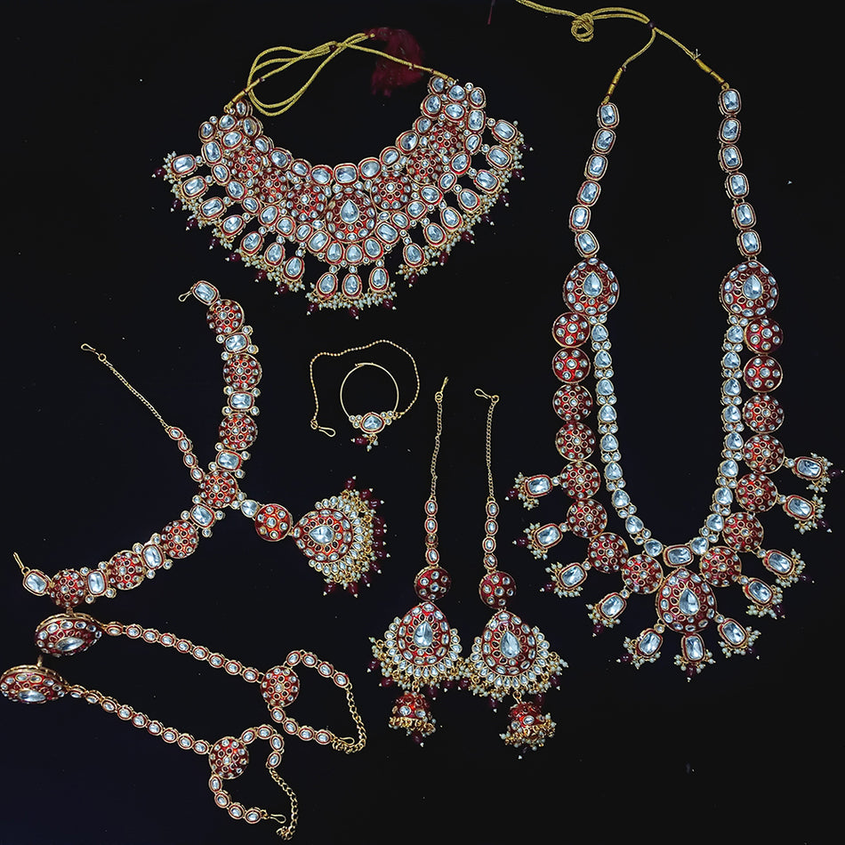 Kundan Choker Necklace in Gold Plated for Bridal | Bridal Jewellery India