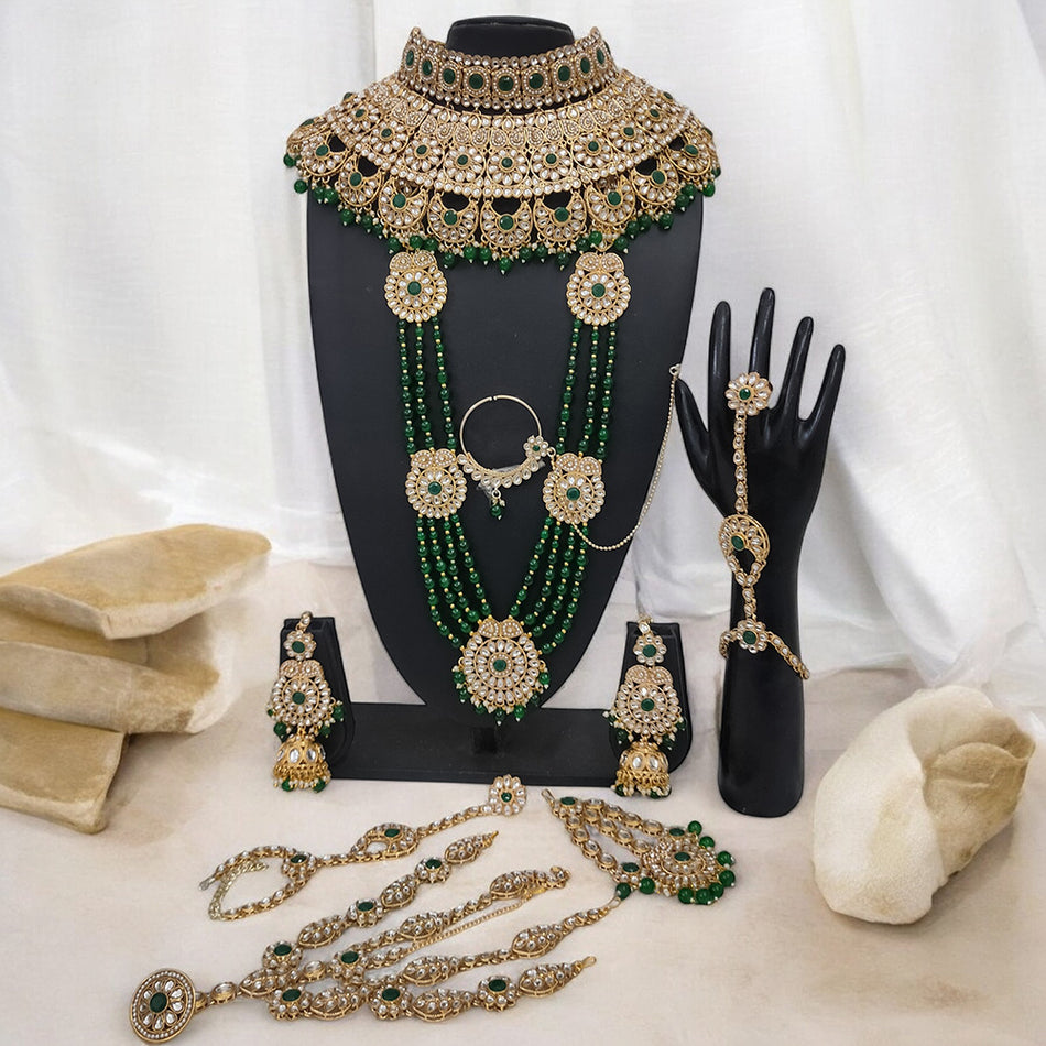 Kundan Choker Necklace in Gold Plated for Bridal Wear | Bridal Jewellery India