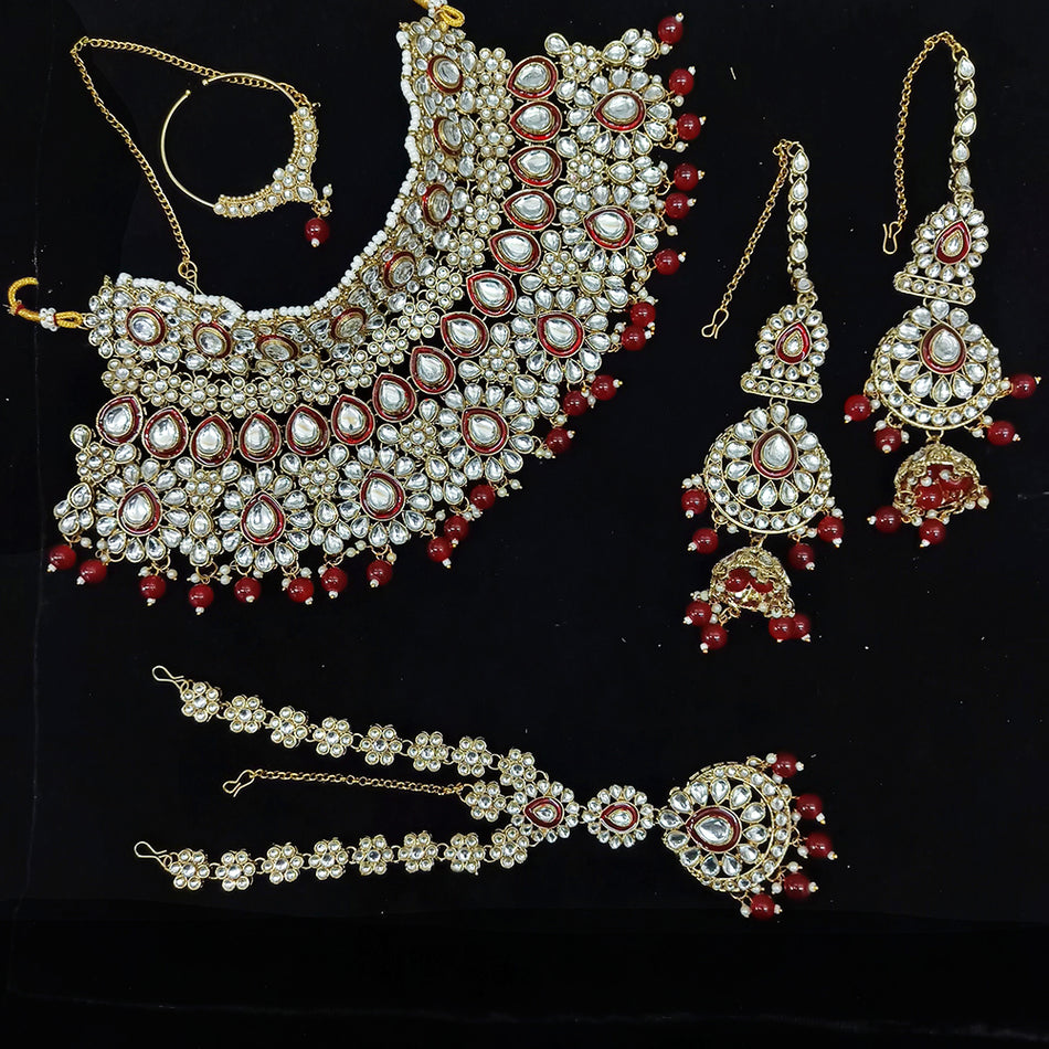 Kundan Choker Necklace in Gold Plated | Bridal Jewellery India