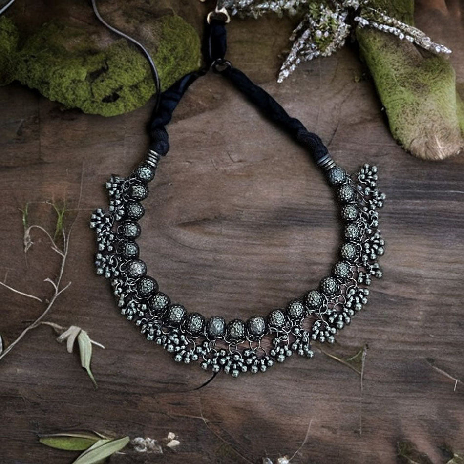 Oxidised Silver Ghungroo Necklace Pack | Bridal Jewellery India