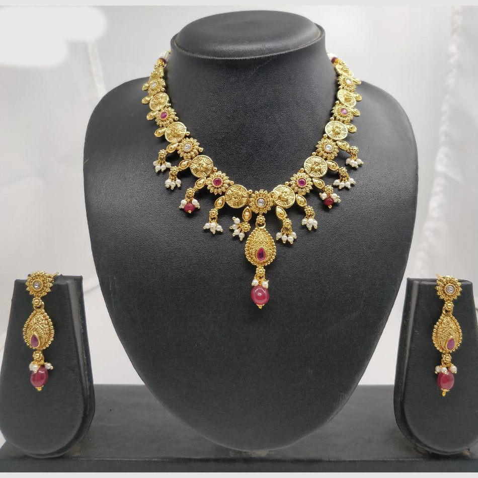 Rajwadi Necklace in Brass   Copper | Bridal Jewellery India