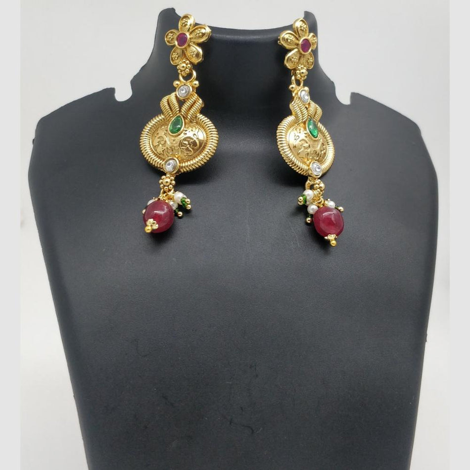 Pearl Pota Necklace in Brass and Copper | Bridal Jewellery India