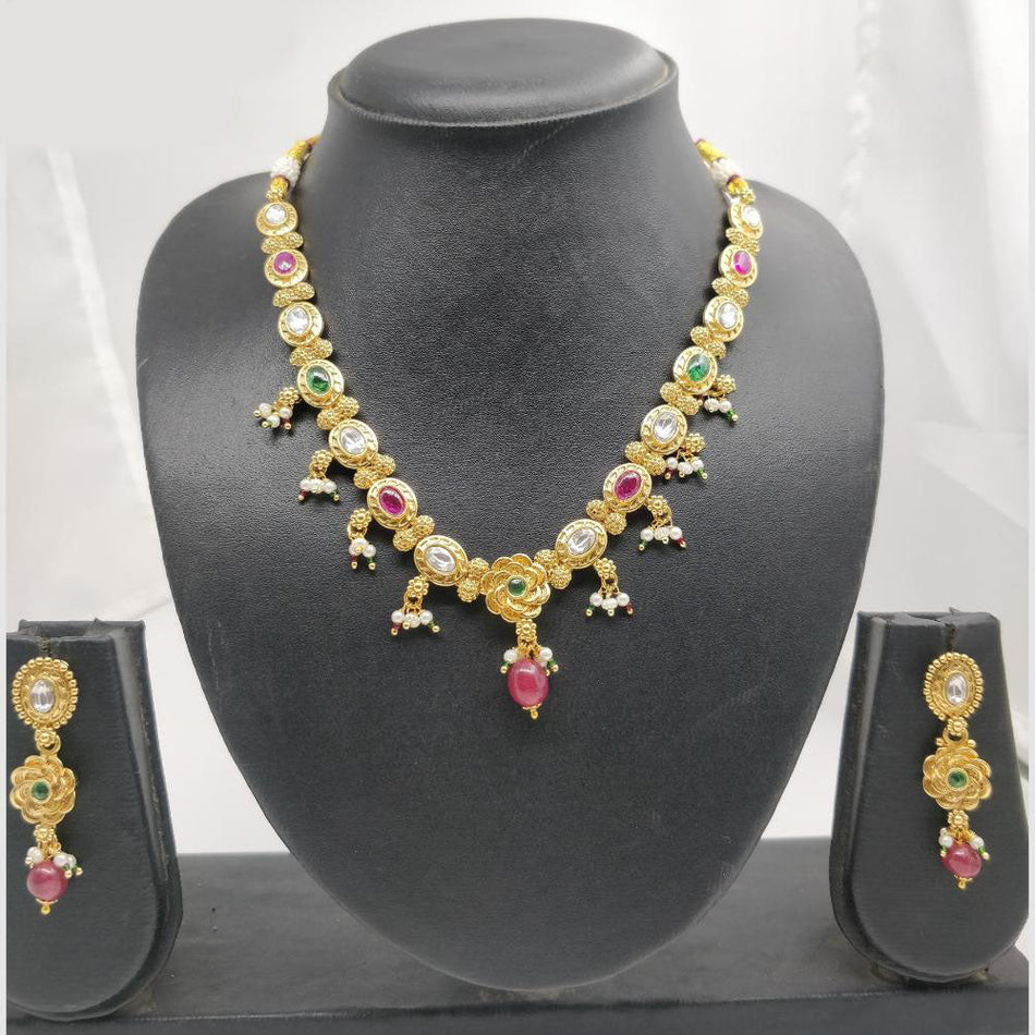 Rajwadi Necklace in Brass   Copper | Bridal Jewellery India