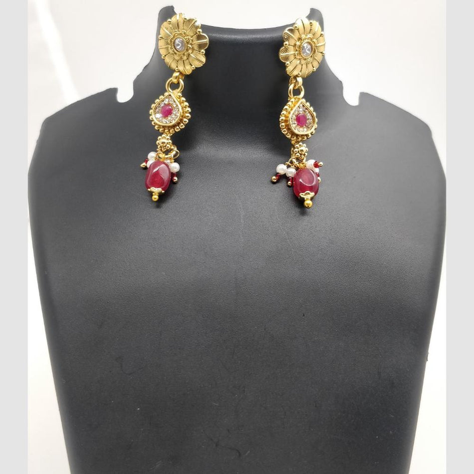Pearl Pota Necklace in Brass and Copper | Bridal Jewellery India